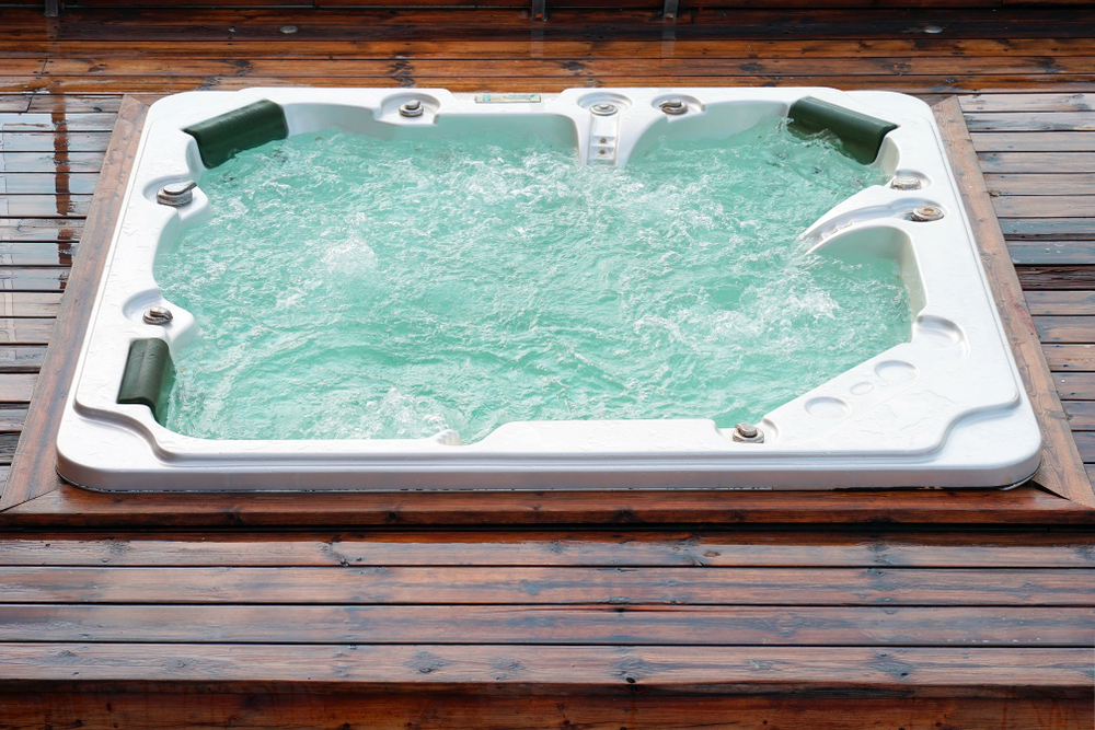 Hot,Tub.,Pool,Cleaner,During,His,Work.,Hotel,Staff,Worker